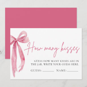 Blush roze boog raden hoeveel kussen spel kaart