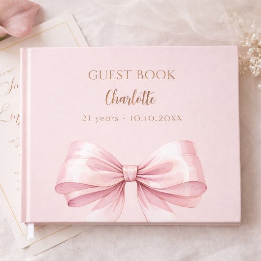 Blush roze boog verjaardag gastenboek