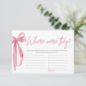 Blush roze boog waar waren ze Vrijgezellenfeest sp Kaart (Staand voorkant)