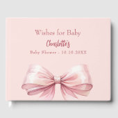 Blush roze boog wenst meisje Baby shower Gastenboek (Voorkant)