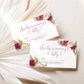 Blush roze bordeaux hoe groot is mama's buik informatiekaartje