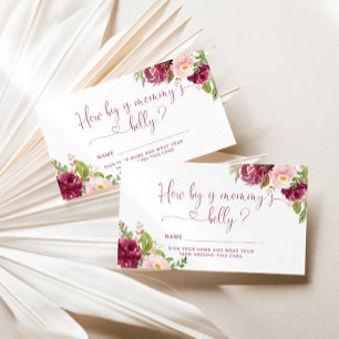 Blush roze bordeaux hoe groot is mama's buik informatiekaartje