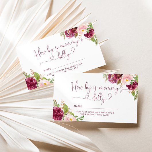 Blush roze bordeaux hoe groot is mama's buik informatiekaartje