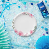 Blush roze Borden papier Papieren Bordje (Feest)