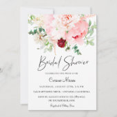 Blush Roze Botanische Bloemen Vrijgezellenfeest Kaart (Voorkant)