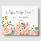 Blush roze botanische bruiloft gastenboek (Voorkant)