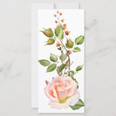 Blush roze botanische bruiloft programma (Achterkant)