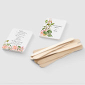 Blush roze botanische bruiloft programma handwaaier (Niet-gemonteerd)