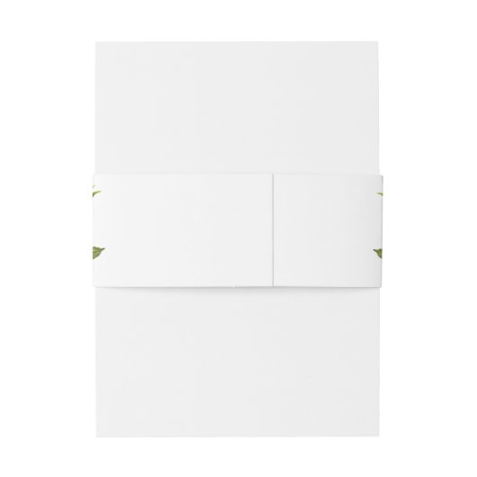 Blush roze botanische bruiloft uitnodigingen wikkel (Achterkant Voorbeeld)