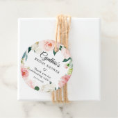 Blush Roze botanische Vrijgezellenfeest Bedankt vo Bedankjes Labels (In situ)