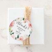 Blush Roze botanische Vrijgezellenfeest Dank u wel Bedankjes Labels (In situ)