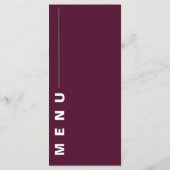 Blush Roze Bourgondië Bloemen Bruiloft Menu (Achterkant)