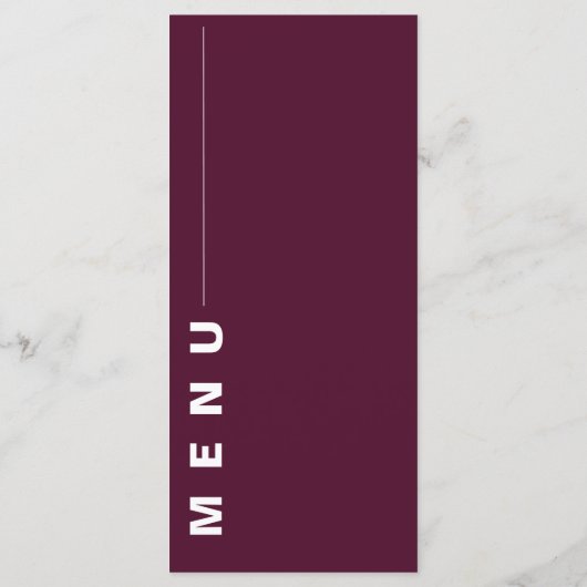 Blush Roze Bourgondië Bloemen Bruiloft Menu (Achterkant)