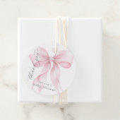 Blush roze Bow Baby shower Dank u Bedankjes Labels (In situ)