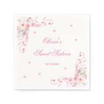 Blush Roze Bow Bloemen Sweet Sixteen Verjaardag