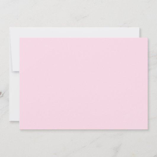 Blush Roze Bow Ribbon Baby Meisje Handtekening & F Bedankkaart (Achterkant)