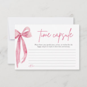Blush Roze Bow Vrijgezellenfeest Tijd Capsule Kaar Kaart