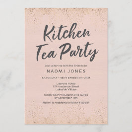 Blush Roze bridal Shower Invitation Kaart