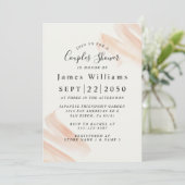 Blush Roze bridal Shower Invitation Kaart (Staand voorkant)
