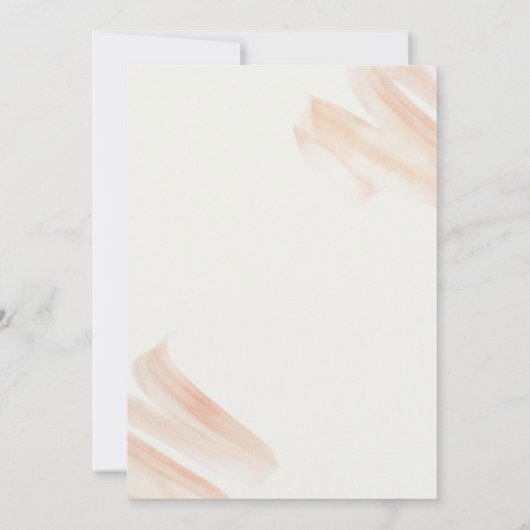 Blush Roze bridal Shower Invitation Kaart (Achterkant)