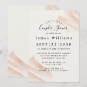 Blush Roze bridal Shower Invitation Kaart (Voorkant / Achterkant)