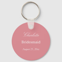 Blush Roze bruidsmeisje Dank je Sleutelhanger