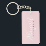 Blush Roze Bruidsmeisje Script Naam Bruids Party Sleutelhanger<br><div class="desc">Blush Roze Bruidsmeisje Script Naam Bruids Party Sleutelhanger</div>