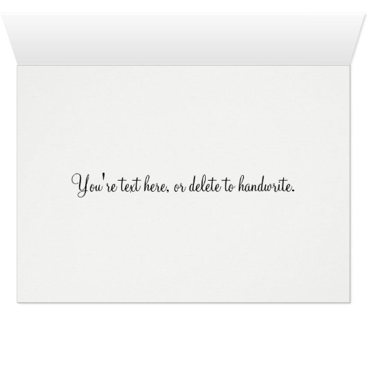 Blush roze bruiloft Bedankt kaarten (Binenzijde Horizontaal (Onderkant))