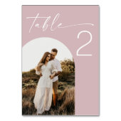 Blush roze bruiloft | Elegante Soft Roos Arch Foto Kaart (Voorkant)
