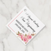 Blush Roze Bruiloft Label (Voorkant)