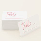 Blush Roze Bruiloft Plaats Kaart Visitekaartje