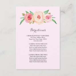 Blush Roze Bruiloft Richting Invoegen Informatiekaartje