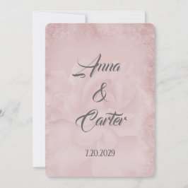 Blush roze bruiloft Roos achtergrond Kaart