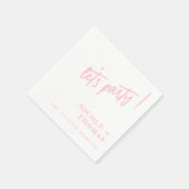 Blush roze bruiloft servetten - Laten we feesten! (Hoek)