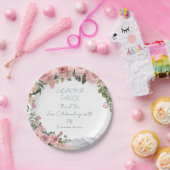 Blush Roze Bruiloft Thema Papier Borden Papieren Bordje (Feest)