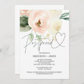 Blush roze bruiloft uitgesteld Verander de datum Kaart (Voorkant / Achterkant)