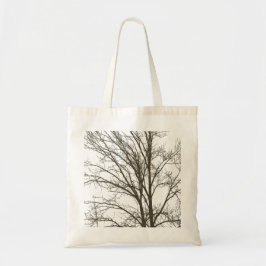 Blush roze bruine boom takken tote bag