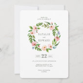 Blush roze bruine bruidebruidebruidebruin save the date (Voorkant)