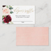 Blush roze bruine bruistapkaarten voor de vervaard informatiekaartje (Voorkant / Achterkant)