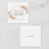 Blush roze bruine eucalyptus florale dank u en informatiekaartje (Voorkant / Achterkant)