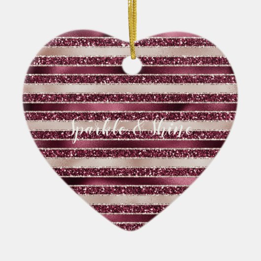 Blush roze bruine roodroze roze roze rozenstroop G Keramisch Ornament (Voorkant)