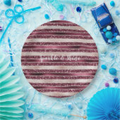 Blush roze bruine roodroze roze roze rozenstroop G Papieren Bordje (Feest)