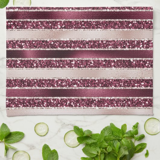 Blush roze bruine roodroze roze roze rozenstroop G Theedoek (Gevouwen)