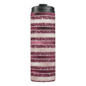 Blush roze bruine roodroze roze roze rozenstroop G Thermosbeker (Voorkant)