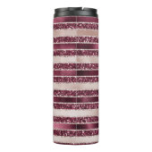 Blush roze bruine roodroze roze roze rozenstroop G Thermosbeker (Achterkant)