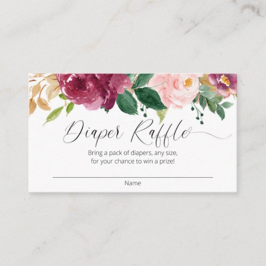 Blush roze bruine tapijten informatiekaartje (Voorkant)