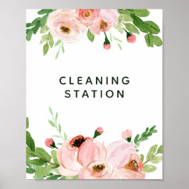 Blush roze bruinrode taarmasker poster