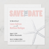 Blush roze bruinvissen Weddenschap Bewaar de datum Save The Date (Voorkant / Achterkant)