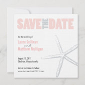 Blush roze bruinvissen Weddenschap Bewaar de datum Save The Date (Voorkant)
