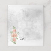 Blush roze brutstemkaarten voor bruiloft plaatskaartje (Buitenkant ongevouwen)